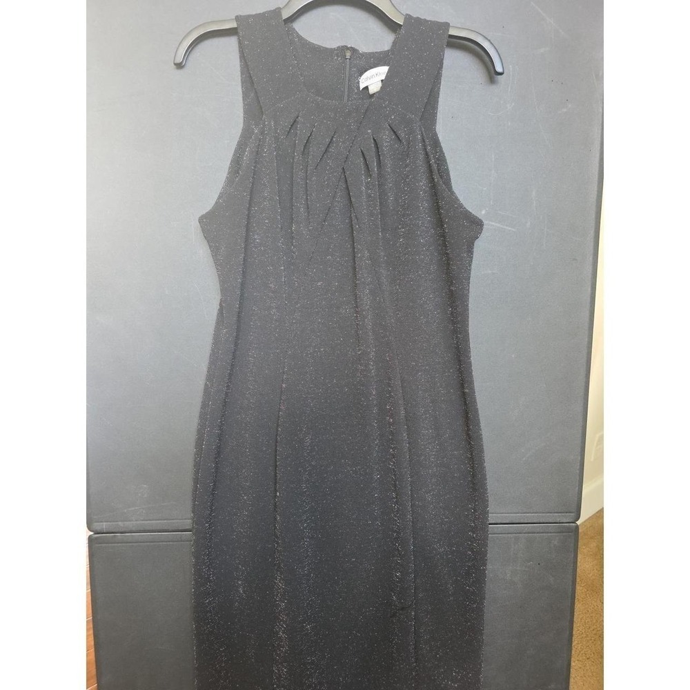 Calvin Klein Black Shimmer Dress, Sleeveless, Size 12